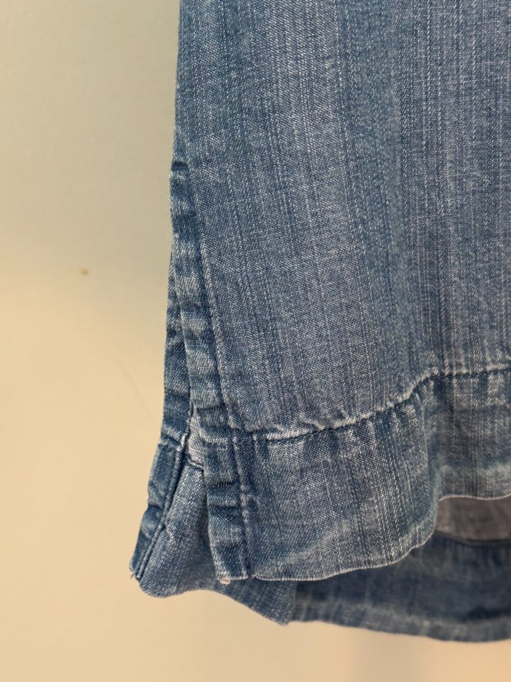 Cloth & Stone Chambray Off-Shoulder Mini Dress Medium Like New - Picture 3 of 5